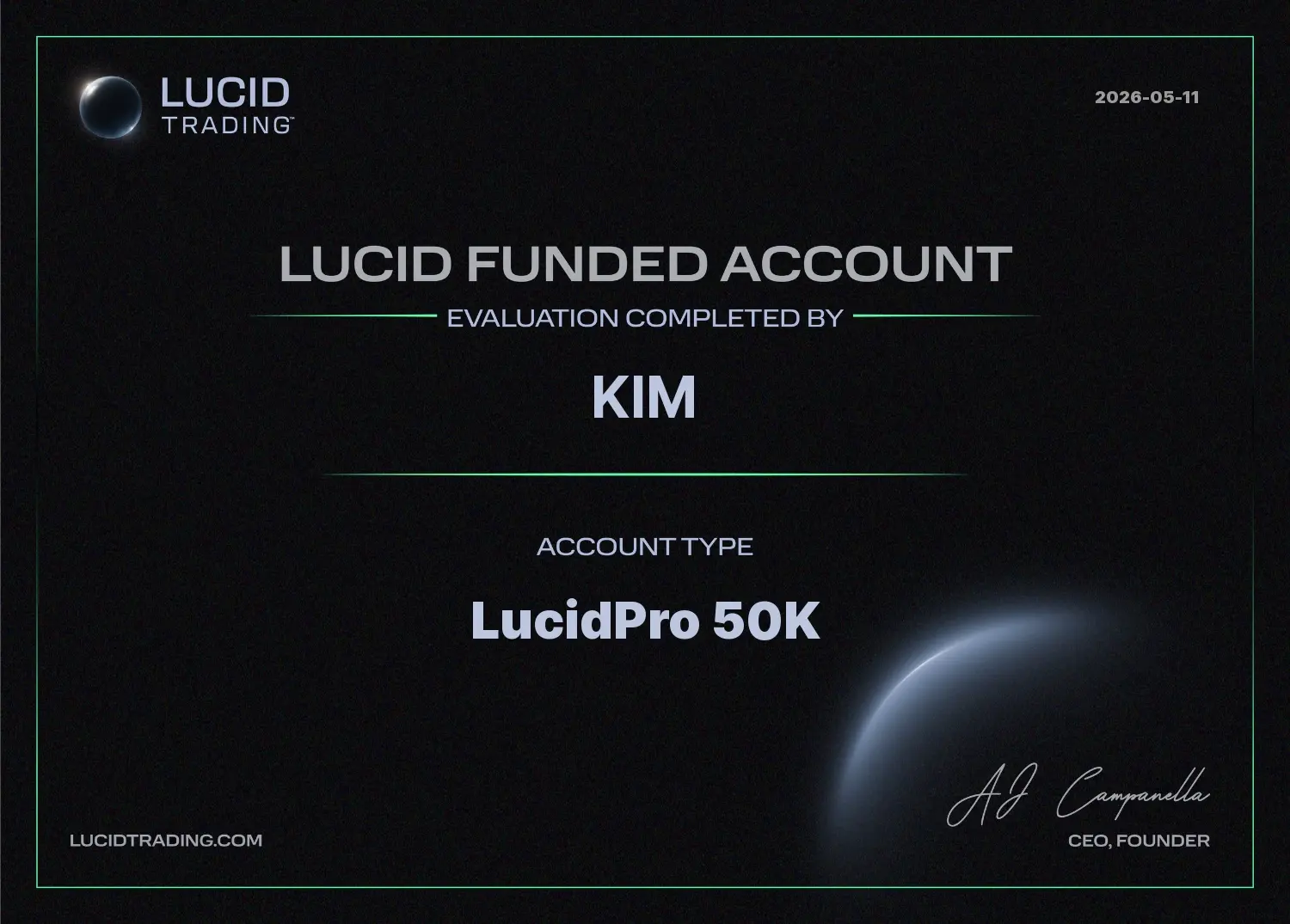 ELALIHOLDING Nachweis – Kim Lucid II